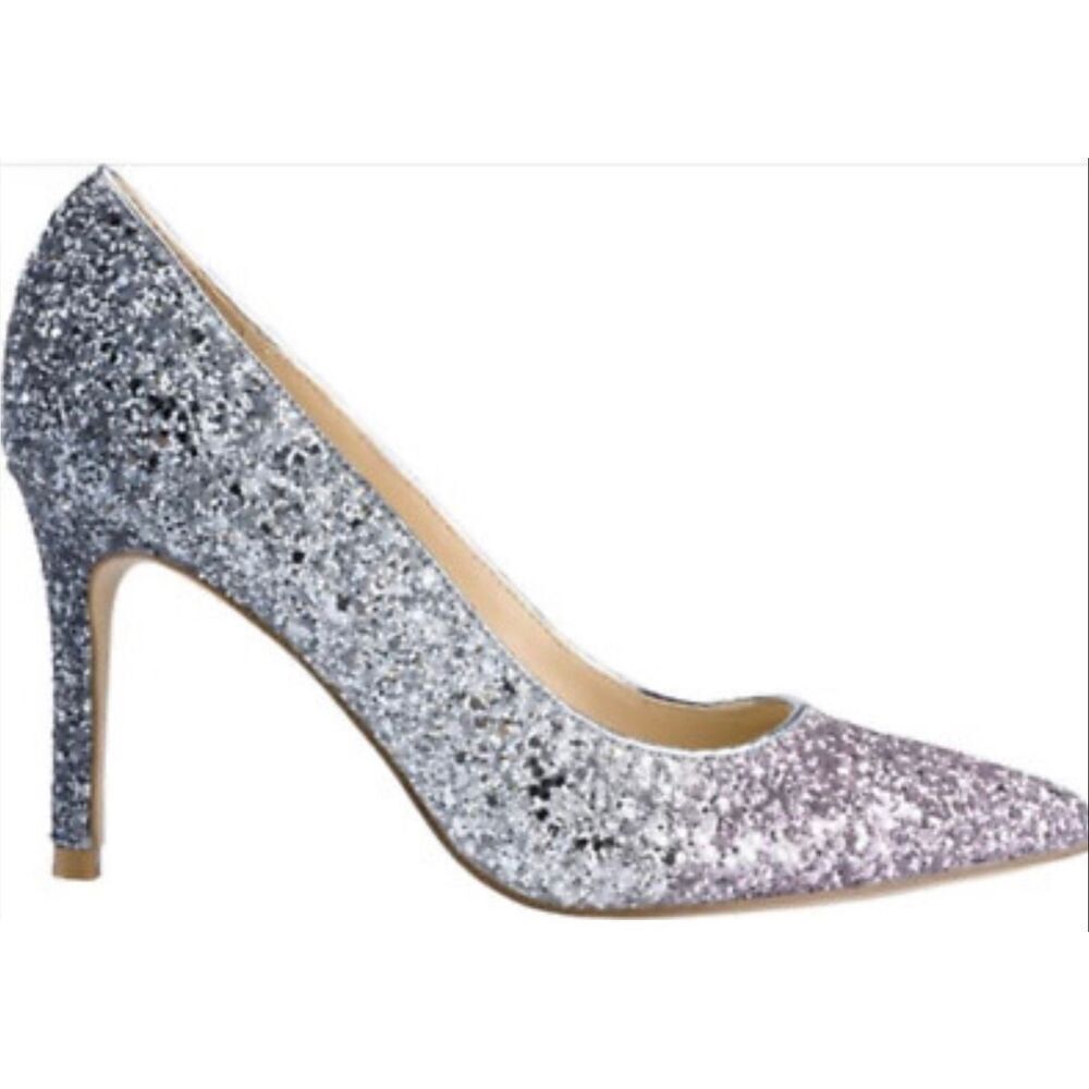 Marc Fisher Ricky Glitter Heels | Silver in 7